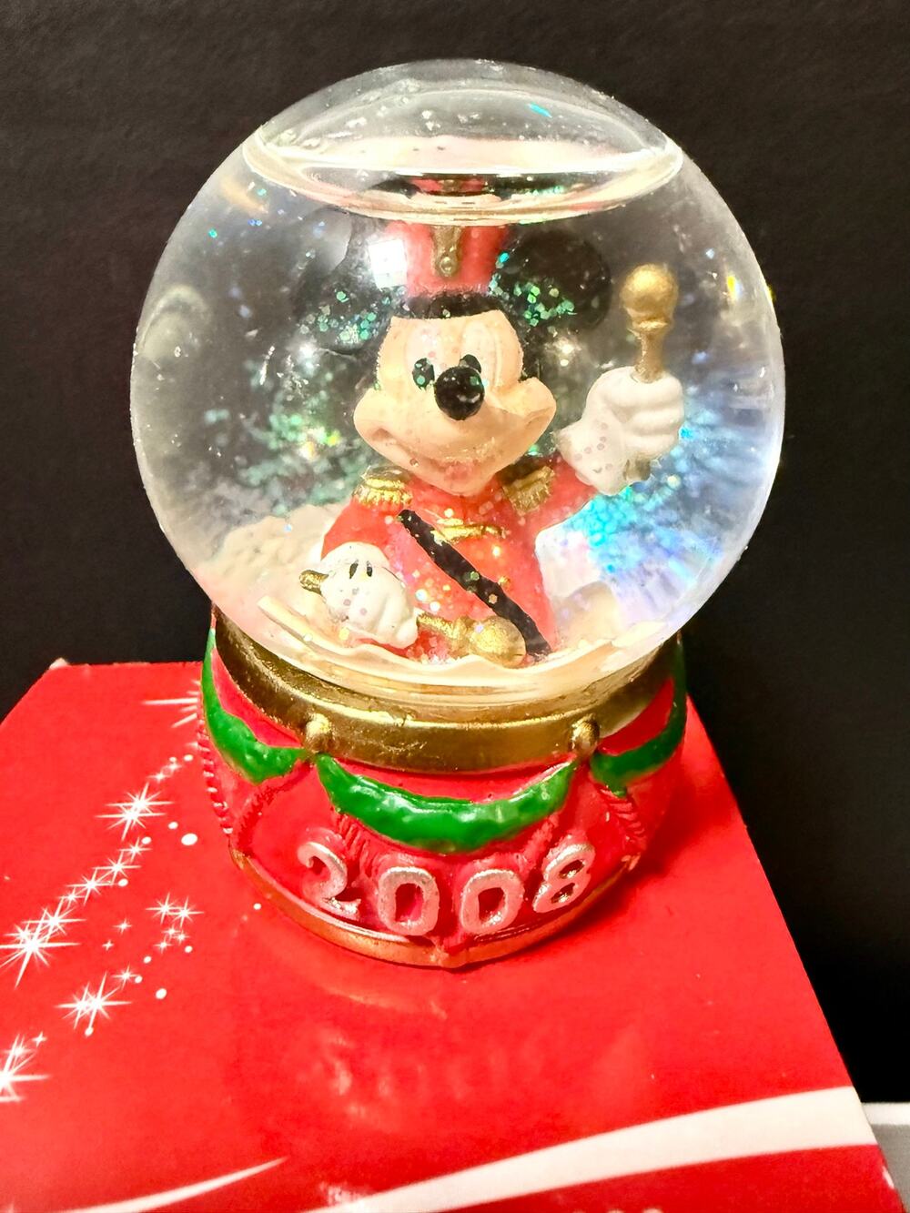 2008 Disney Mickey Mouse Miniature Snow Globe, an exclusive holiday JCPenney's